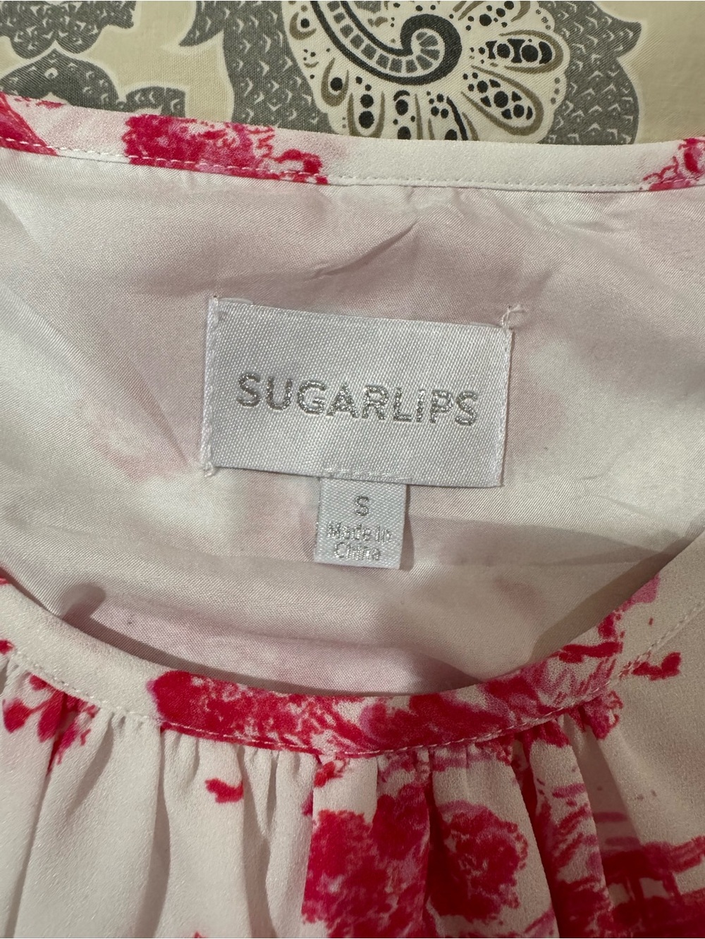 Sugarlips Size Small Women Pink Floral Tiered Dress - Picture 2 of 4